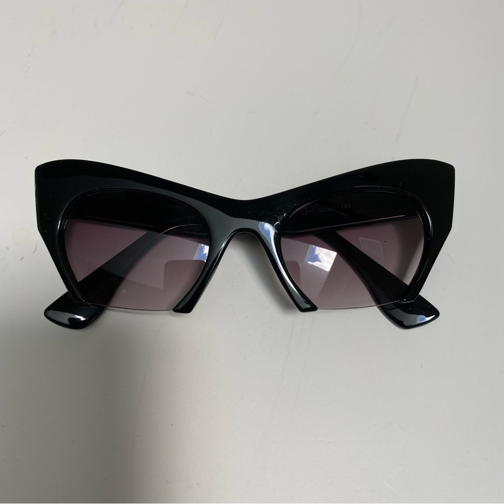Shein Black Cat-Eye Style partial rim Sunglasses